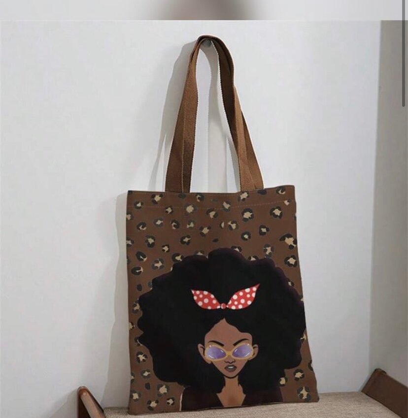 Sac illustré en toile moderne