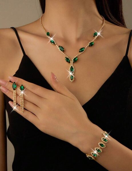 Women's 3-piece Rhinestone Jewelry Set