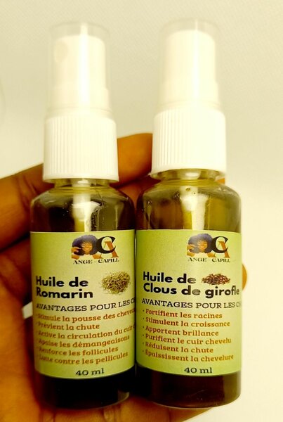 Huiles Capillaires Romarin et Clou de Girofle