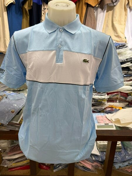 Polo homme élégant bleu clair