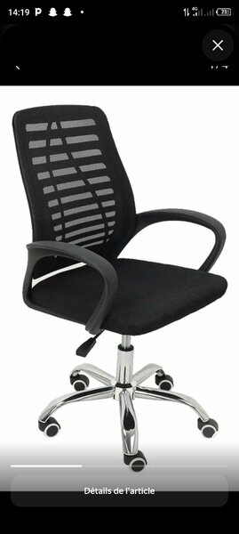 Chaise de bureau ergonomique en noir