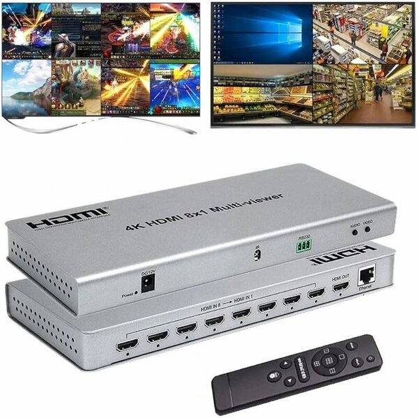 Commutateur HDMI 4K 8x1 Multi-Viewer