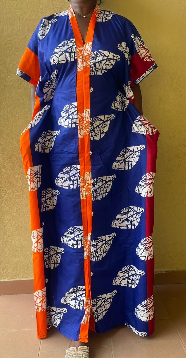 Robe africaine chic en wax