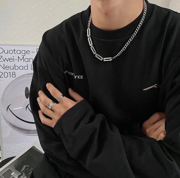 Chaîne homme argentée épaisse