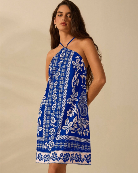 Robe de detente bleue
