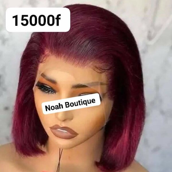 Perruque Bob Synthétique Rouge