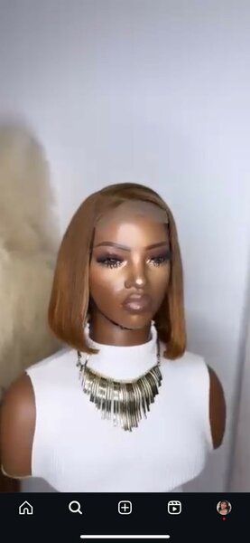 Synthetic bob wig