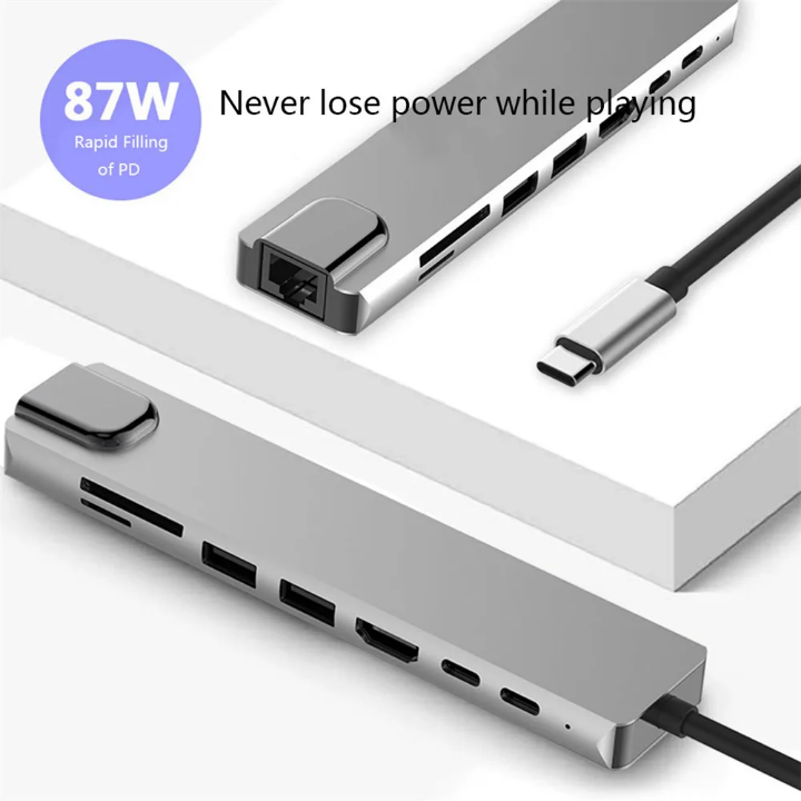 Hub USB-C 8 enmultiport rapide
