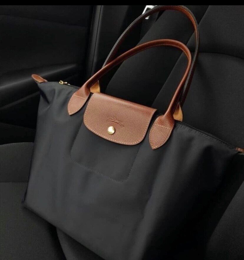 Sac Longchamp en toile et cuir