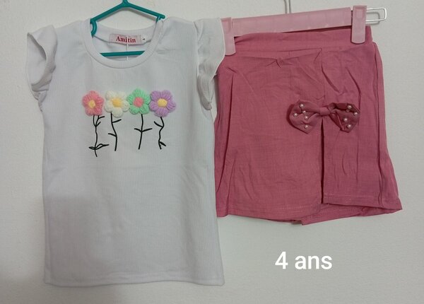 Ensemble fille floral 4 ans