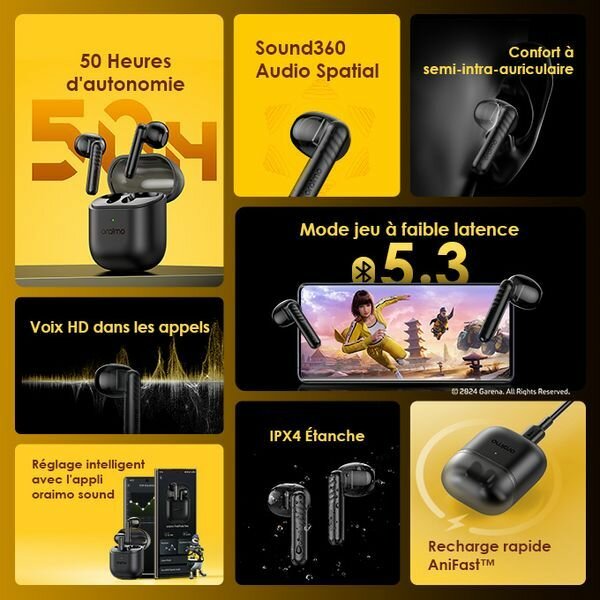 Écouteurs Oraimo FreePods Neo