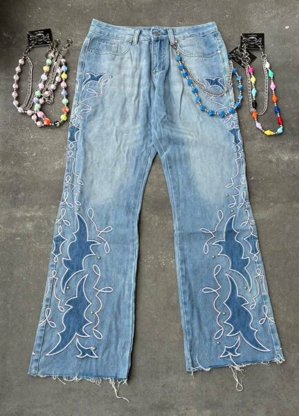 Jean vintage brodé original