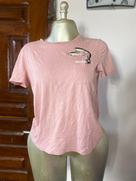 T-shirt rose décontracté