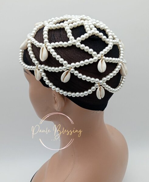Coiffe Perles et Coquillages