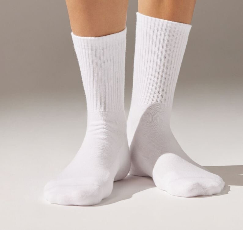 Chaussettes blanches unisexes