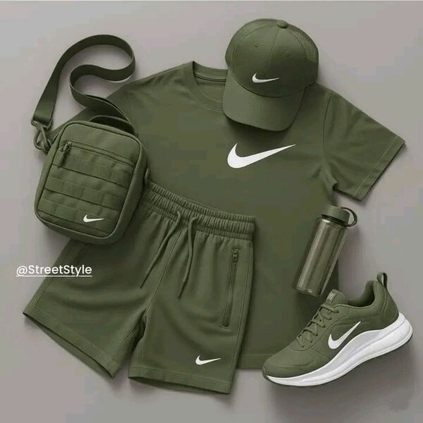 Ensemble de sport Nike vert pour homme