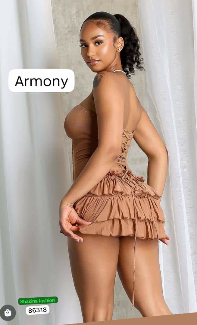 Robe Bustier à Volants Chic