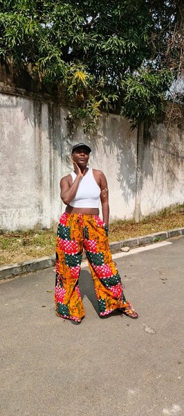 Pantalons larges imprimés africains