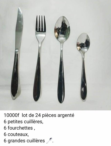  lot de 24 pièces argenté
