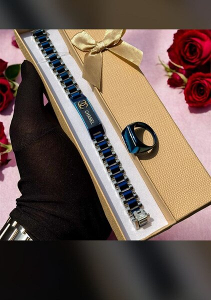 Ensemble Bracelet et Bague CHANEL en Acier