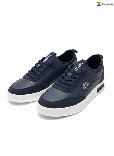 Baskets Lacoste blanches et bleues