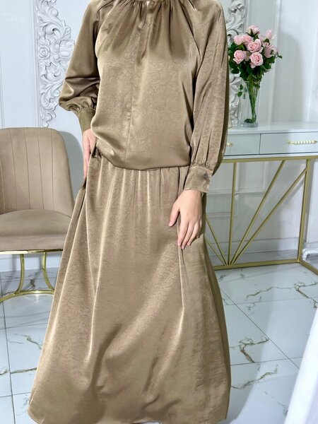 двойка из японского шелка, платье, рубашка, юбка