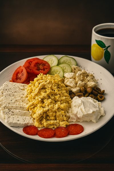 Petit déjeuner méditerranéen sain