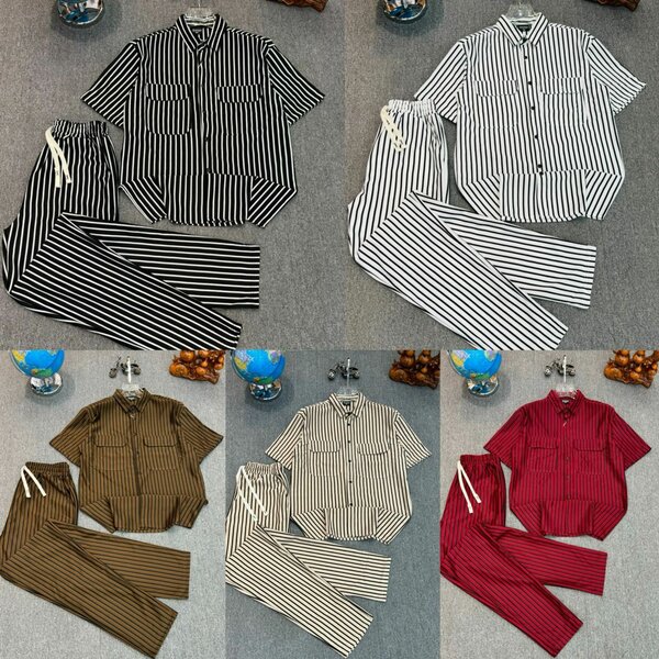 Pyjama rayé en coton doux