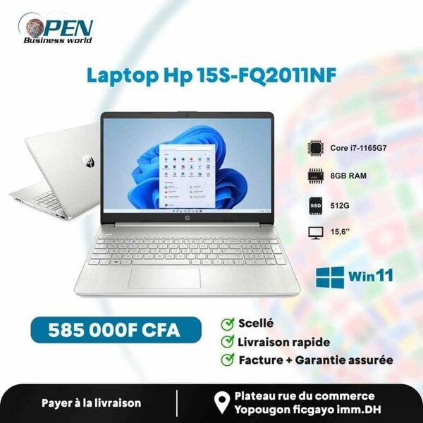Pc hp 15S laptop 8Go Core i7 