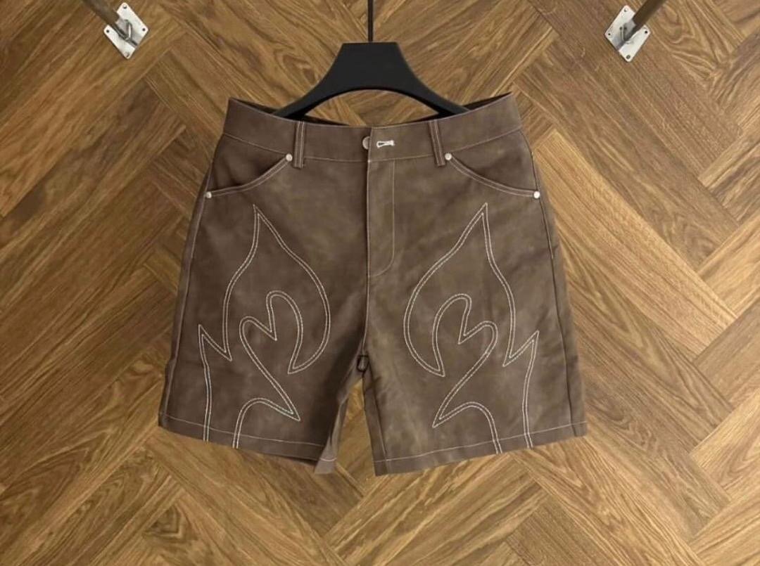 Shorts en cuir pour hommes