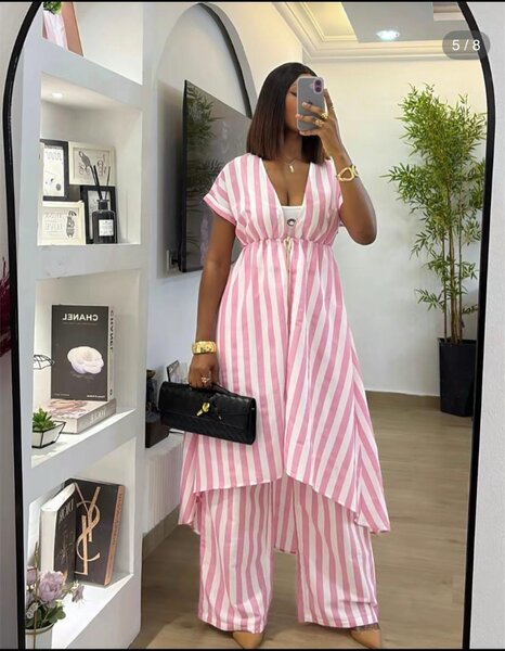 Robe-pantalon rayée élégante