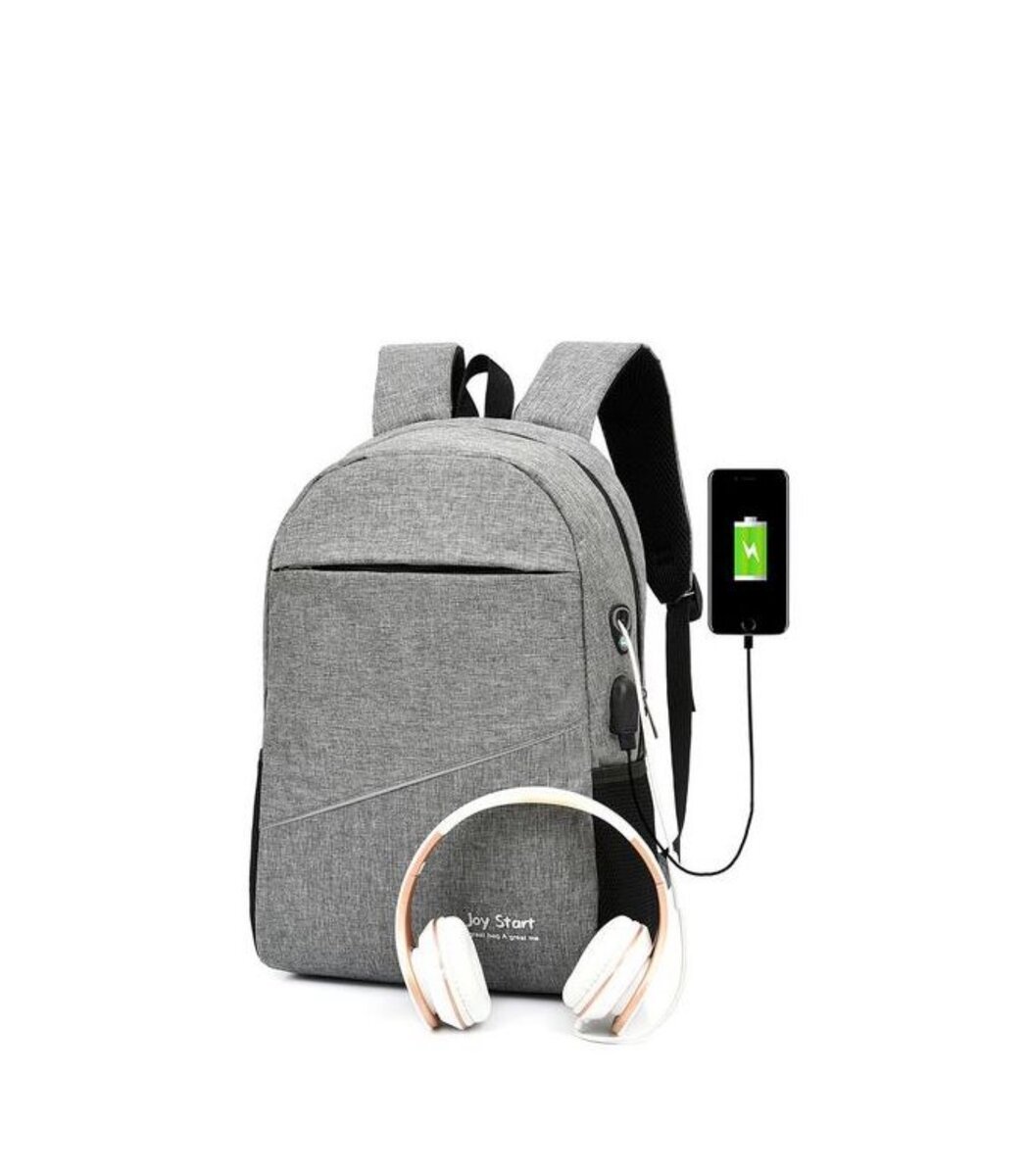 Sac à dos USB gris Joy Start
