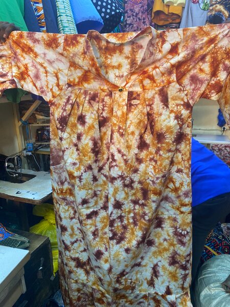 Robe kaftan à motifs batik