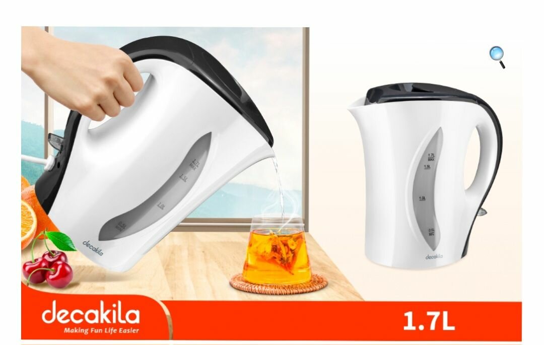 Decakila electric kettle plastic