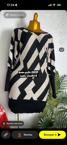 Robe Pull Graphique Élégante