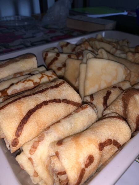 Crêpes roulées délicieuses