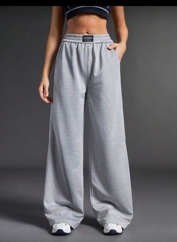 Pantalon de jogging gris femme