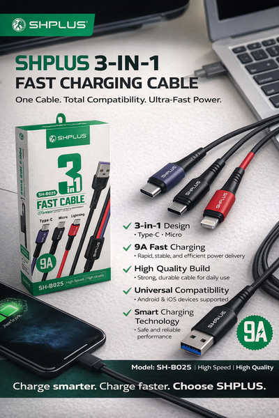 Câble SHPLus 3-en-1 Rapide