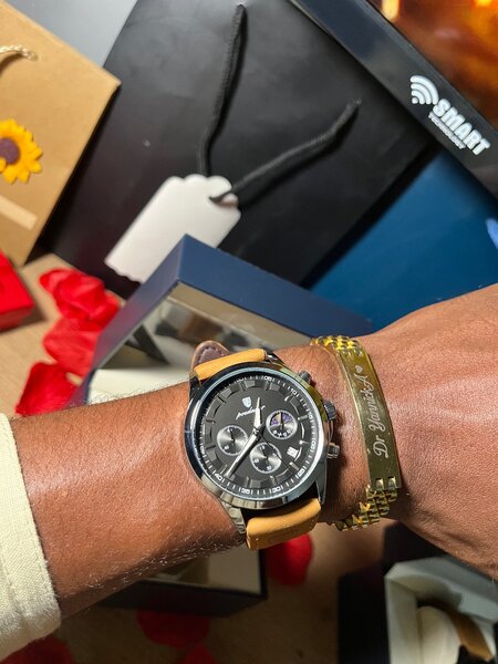 Montre homme chronographe cuir