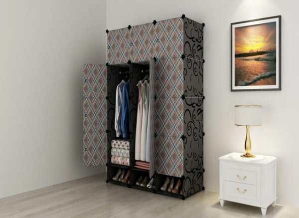 12 cubes wardrobe with 3 shoes rack