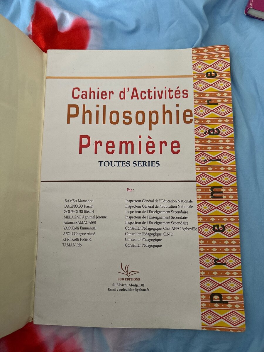 Cahier Philosophie Première Série