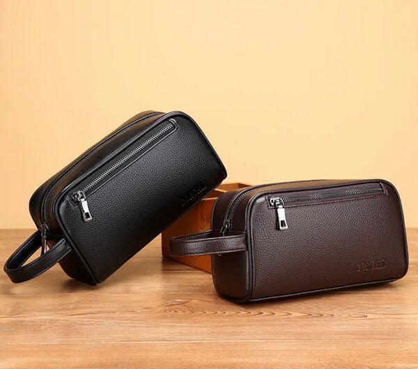 Stylish Leather Toiletry Bag