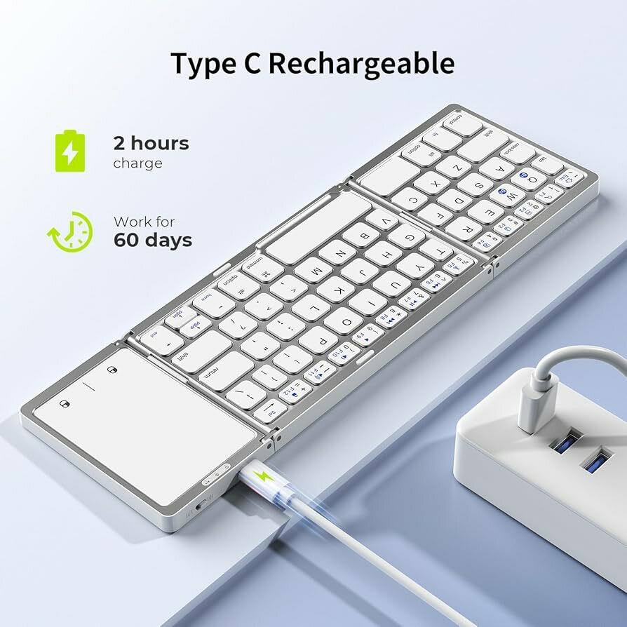 Clavier Bluetooth pliable sans fil