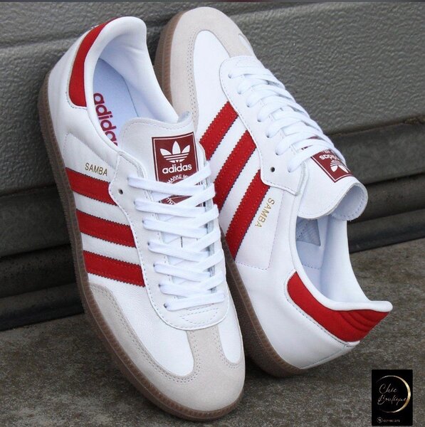 Chaussures Samba Adidas Rouge/Blanc
