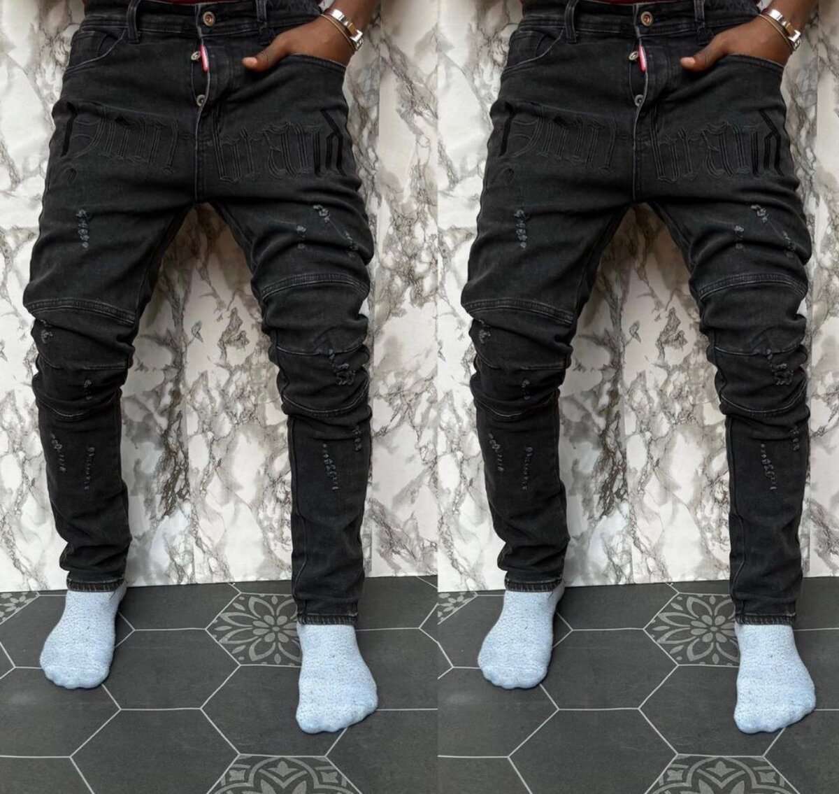 Pantalons en denim tendance