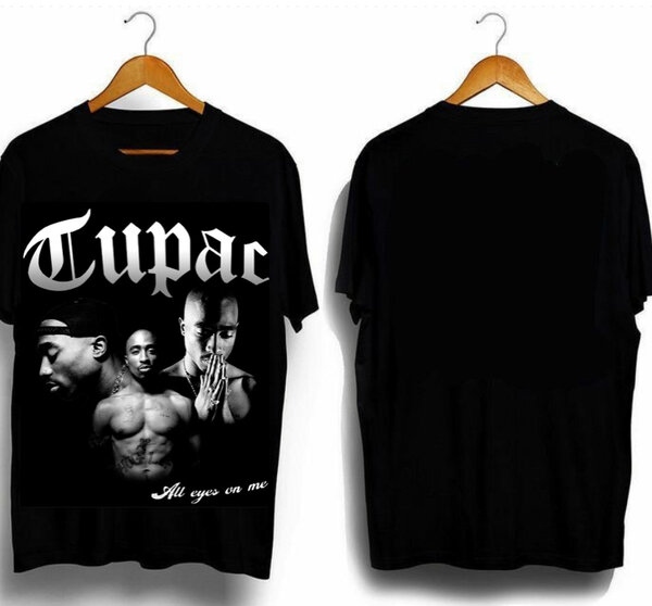 T-shirt Tupac Homme Noir