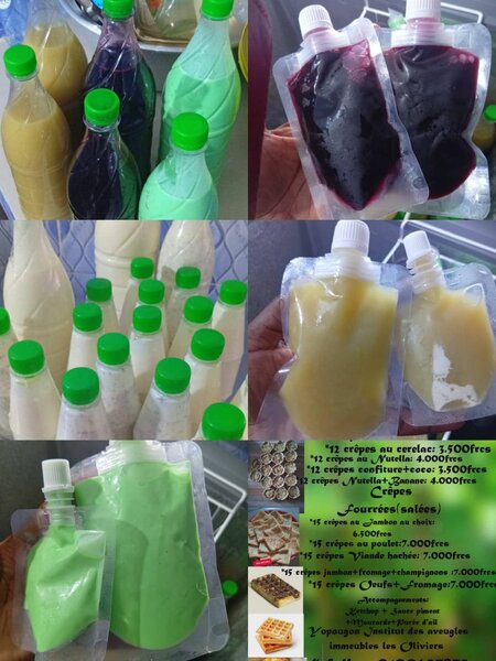 Crêpes sucrées variées