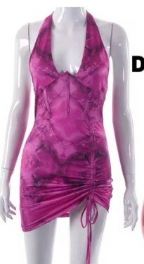 Lilac dress with print, stretch