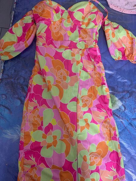 Robe Longue à Motif Floral