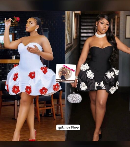 Robe courte à fleurs